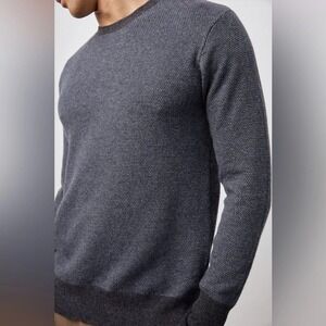 Rails Men's Charcoal Ice Rune Wool Crewneck Sweater Jumper Size Medium Grey